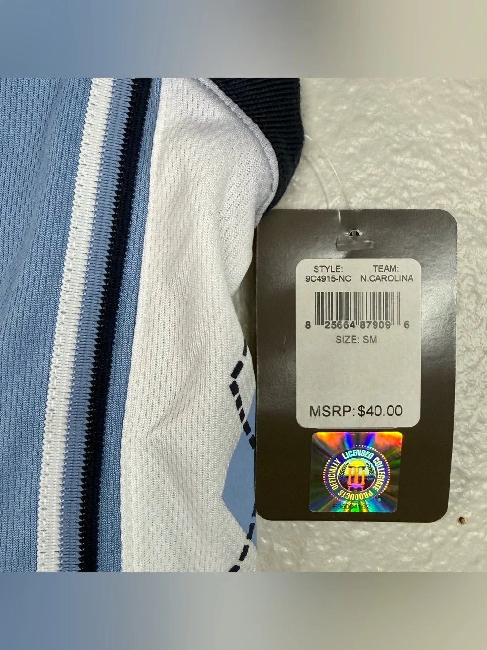 North Carolina tar heels basketball jersey Size Small Jordan Navy Blue Vneck